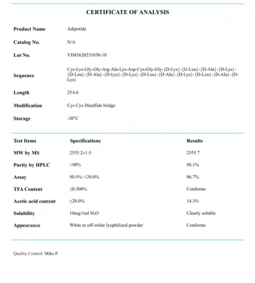COA Adipotide (FTPP) 10mg