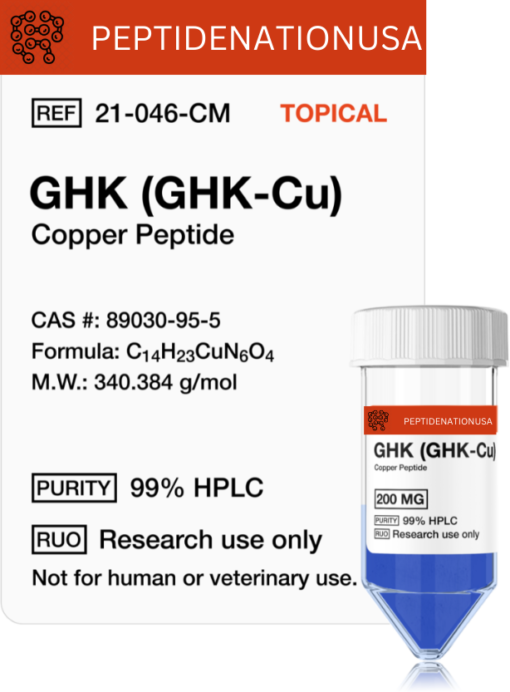 GHK (GHK-Cu) 200mg Copper Peptide (Twist Off Cap)